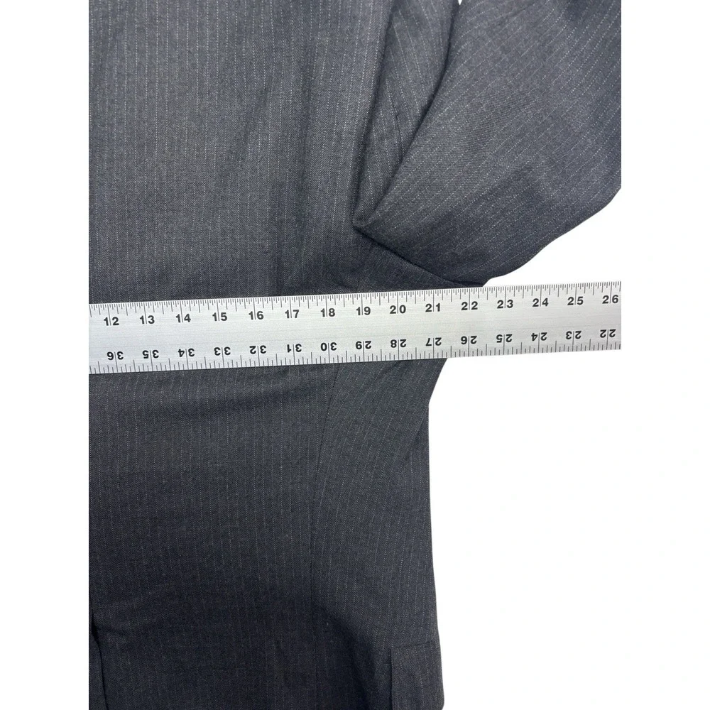 vtg Austin Reed 40R 34x30 Charcoal Pinstripe 3pc Pant Suit Wool USA Regentaire